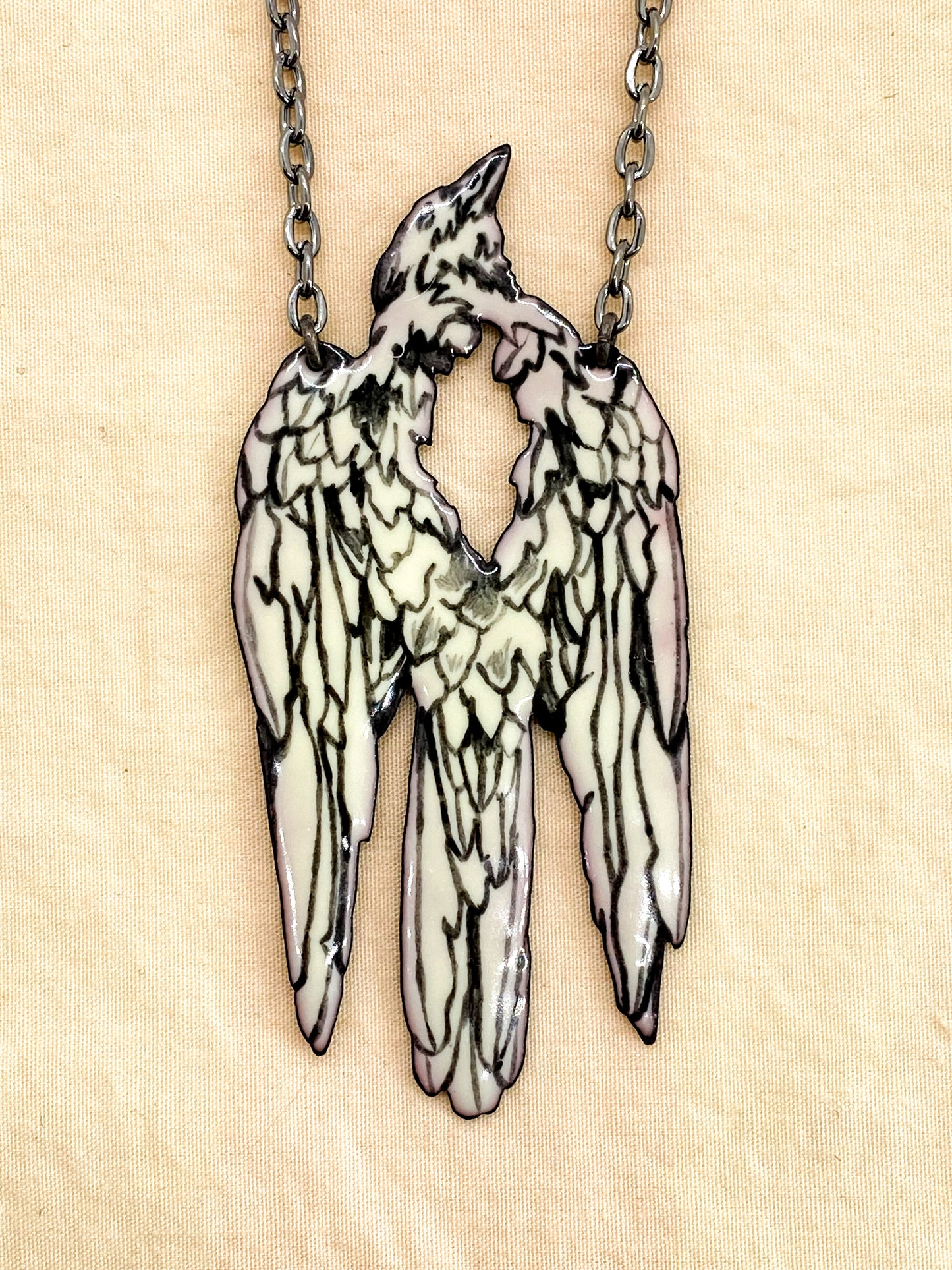 Delicate Raven Necklace