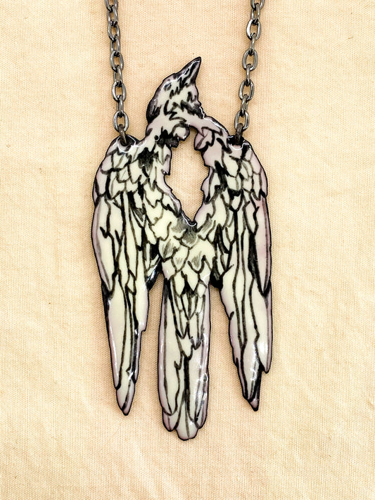 Delicate Raven Necklace