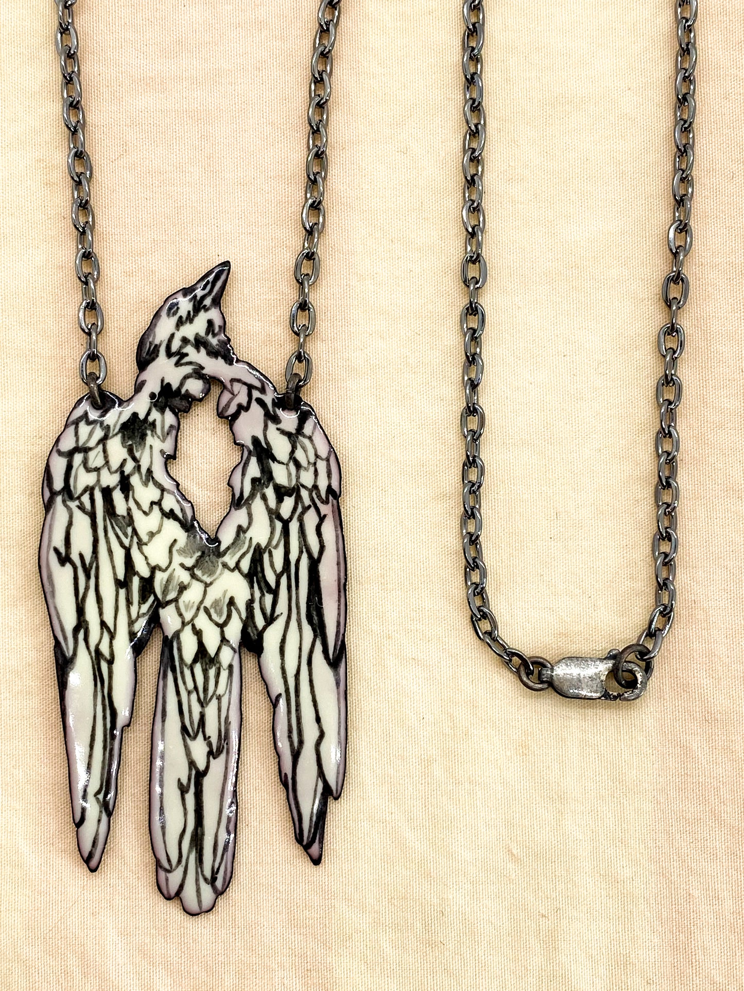 Delicate Raven Necklace