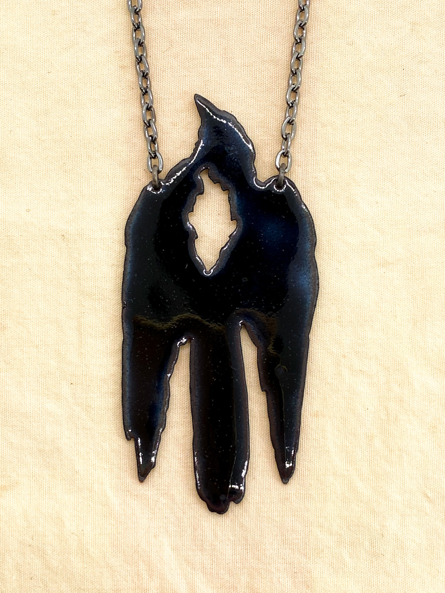 Delicate Raven Necklace