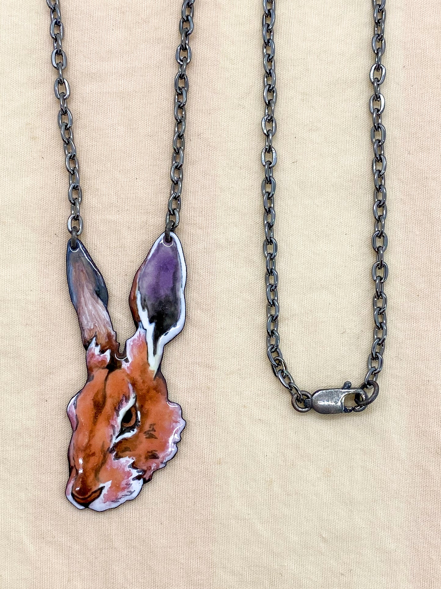 Hare Head Necklace